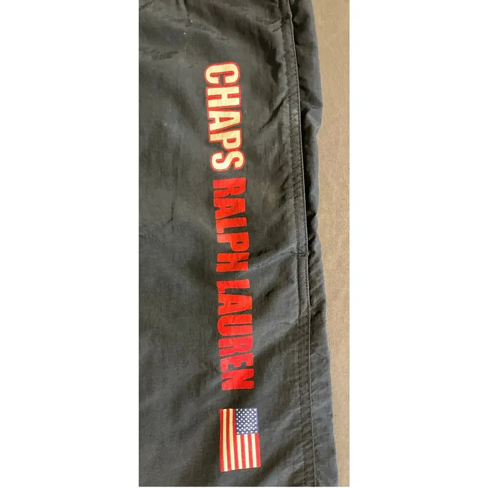 Vintage Chaps Ralph Lauren Sz L Lined Swim Trunks Shorts Pockets Drawstring